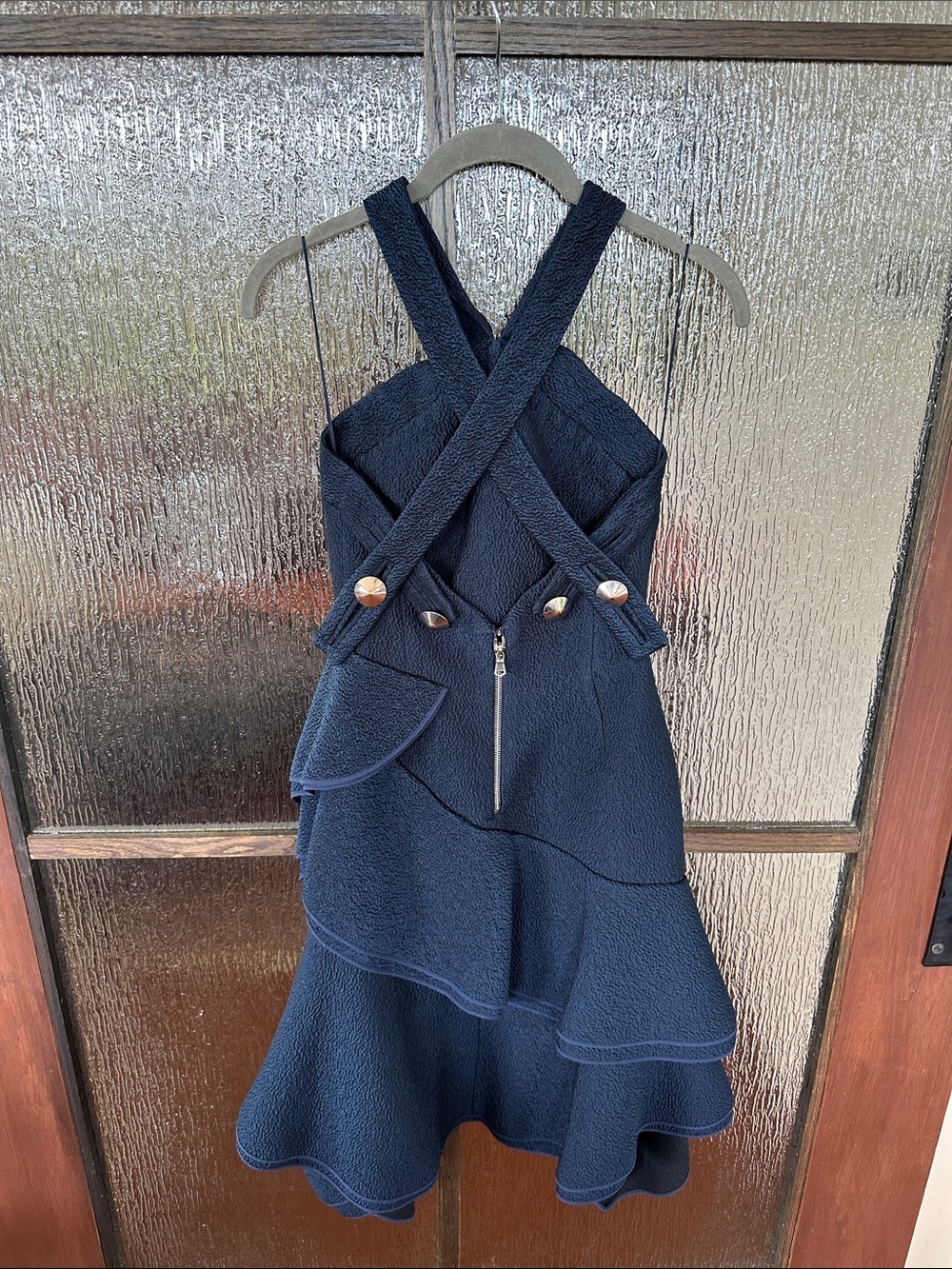 Antonio Berardi Navy Halter Asymmetrical Dress size 38 or US 2. - Picture 11 of 13